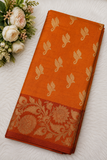 Rust orange Tussar Silk Saree (TSS03)