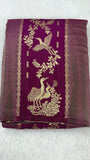 Wine Viscose georgette silk saree (VGS01)