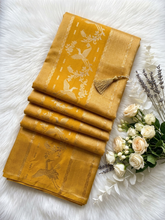 Yellow Viscose georgette silk saree (VGS01)