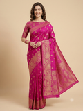 Pink Tussar Silk Saree (TSS03)