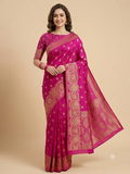 Pink Tussar Silk Saree (TSS03)