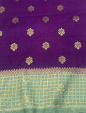 Purple Georgette Silk Saree