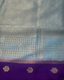 Purple Georgette Silk Saree