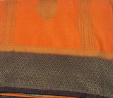 Orange Georgette Silk Saree