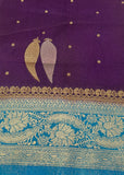 Purple Georgette Silk Saree