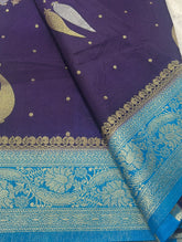 Purple Georgette Silk Saree