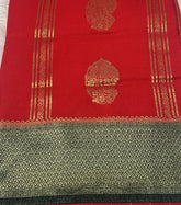 Red Georgette Silk Saree