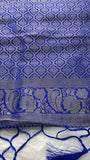 Blue Chiffon Silk Saree