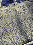 Navy Blue Chiffon Silk Saree