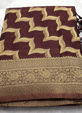 Maroon Chiffon Silk Saree