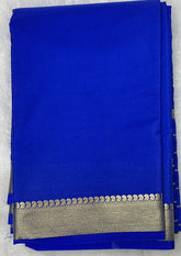 Royal Blue Semi Mysore Crepe Silk Saree