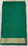 Green Semi Mysore Crepe Silk Saree