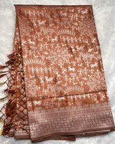 Brown Designer Premium Cotton Silk Saree