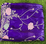 Purple Space Silk Designer Saree