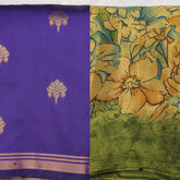 Purple gaji silk saree Code: PGS01 (Combo offer)