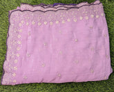 Lilac Space Silk Designer Saree