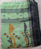 Pastel Green Handloom Cotton Jamdani Saree