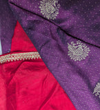 Purple Designer Raw silk saree