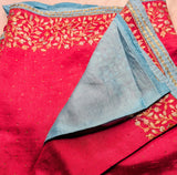 Pink Designer embroidered saree
