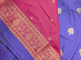 Purple gaji silk saree Code: PGS01 (Combo offer)