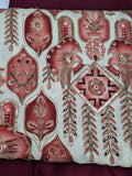 Maroon color Natural crepe saree with kalamkari print position work