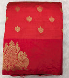 Red Tussar Silk Saree (TSS03)
