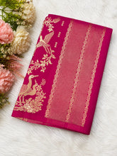 Pink Viscose georgette silk saree (VGS01)