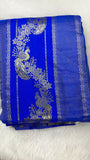 Royal blue Viscose georgette silk saree (VGS01)