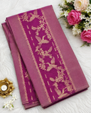 Wine Viscose georgette silk saree (VGS01)