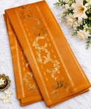 Orange Viscose georgette silk saree (VGS01)