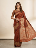 Chacolate Brown Tussar Silk Saree (TSS03)