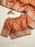 Rust orange Tussar Silk Saree (TSS03)
