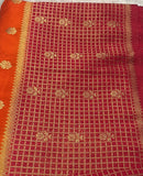 Orange Georgette Silk Saree