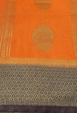 Orange Georgette Silk Saree