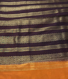 Orange Georgette Silk Saree