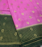 Pink Georgette Silk Saree