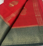 Red Georgette Silk Saree