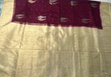 Wine Georgette Silk Saree