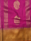 Rani Pink Georgette Silk Saree