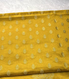 Yellow Chiffon Silk Saree