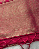 Pink Chiffon Silk Saree