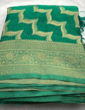 Green Chiffon Silk Saree