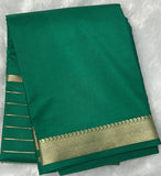 Green Semi Mysore Crepe Silk Saree