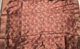 Peacock Blue Linen Cotton Kalamkari Saree