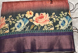 Mauve Pink Linen Cotton Kalamkari Saree