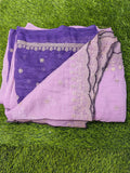Lilac Space Silk Designer Saree
