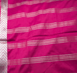 Pink Semi Mysore Crepe Silk Saree