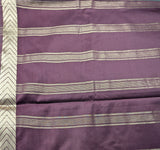 Wine Semi Mysore Crepe Silk Saree