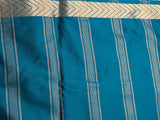 Blue Semi Mysore Crepe Silk Saree