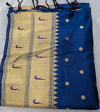 Blue Paithani Soft Silk